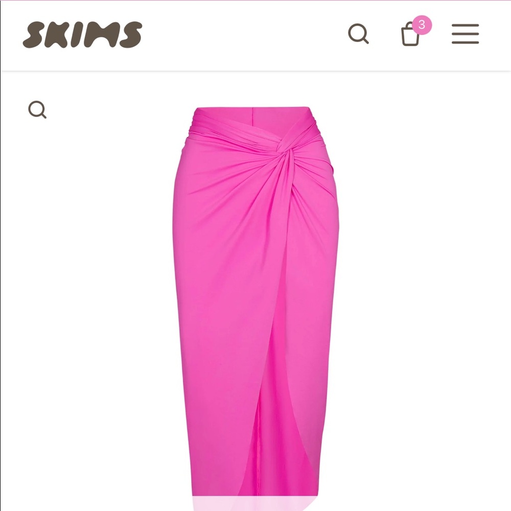 Skims Swim Sarong Skirt in original packaging